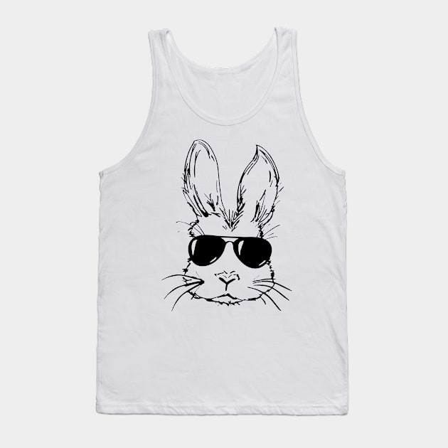 Easter Bunny Sunglasses Tank Top by nicolasleonard